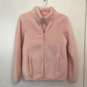Fluffy pink sweater